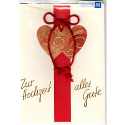 Hochzeitskarte Herzen Handmade