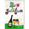 Jubiläumskarte Champagner 3D