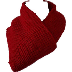 Schal Handgestrickt dunkelrot