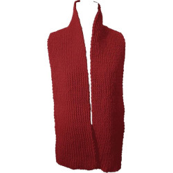 Schal Handgestrickt dunkelrot
