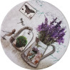 Geschenkschachtel Lavendel rund