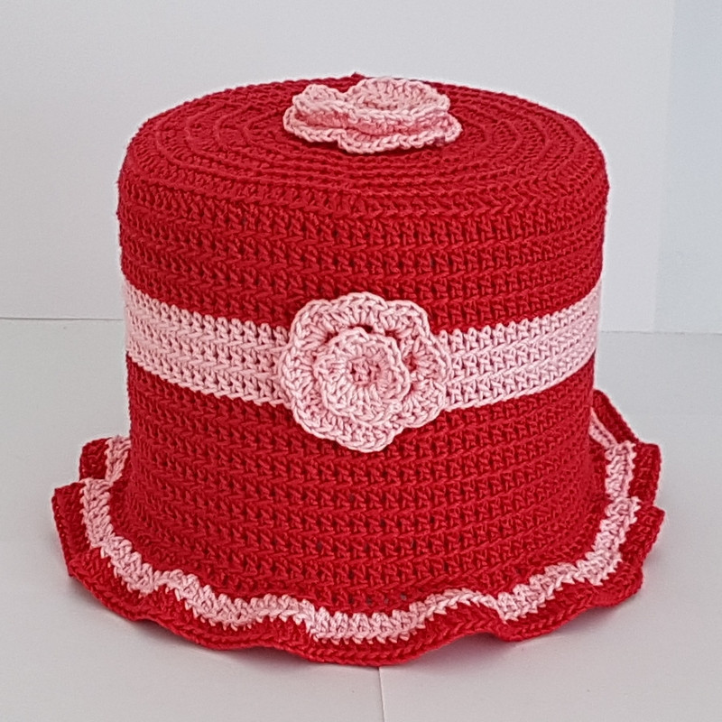 WC Rollen Hut rot/rosa WC Rollen Hut rot/rosa