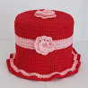 WC Rollen Hut rot/rosa