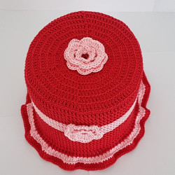 WC Rollen Hut rot/rosa