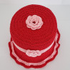 WC Rollen Hut rot/rosa
